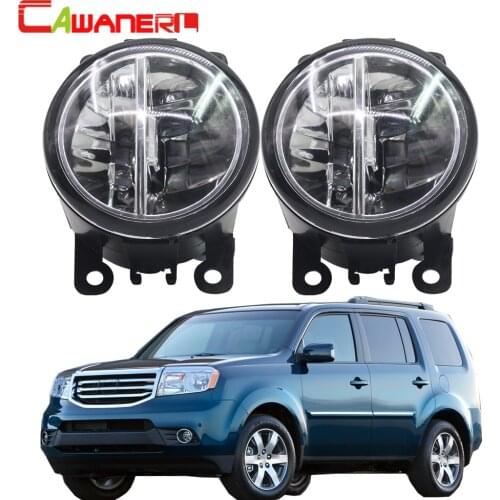Cawanerl For Honda Pilot 3.5L V6 2012-2015 Car Styling LED Bulb 4000LM Fog Light DRL Daytime Running Lamp 6000K White 2 Pieces