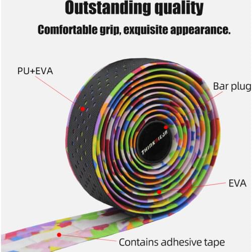 LEXON Road Bike Bar Tape High Quality Vibration Damping Anti-Vibration EVA PU Handlebar Bar Tape Colorful Wrap +2 Bar Plug