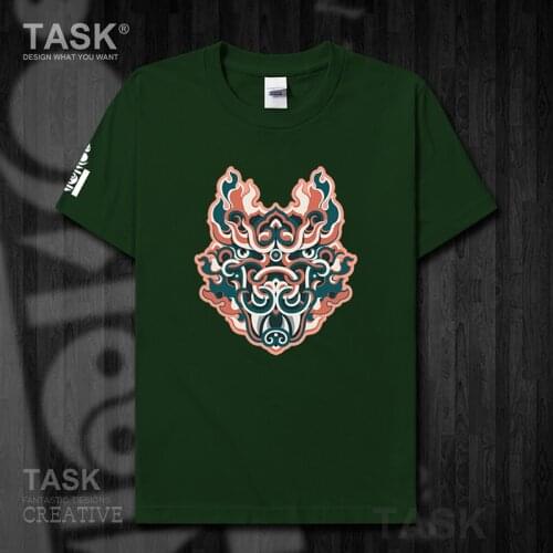 Mongolia MNG Mongol Mongolian element mens t shirt Tops t-shirt Short sleeve clothes cotton summer casual Fashion Wolf Totem 05