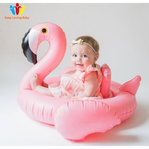 Inflatable Baby Swimming Ring Pool Flamingo Swan Ring Float Seat Kids Swim Accessories Baby Infant Summer