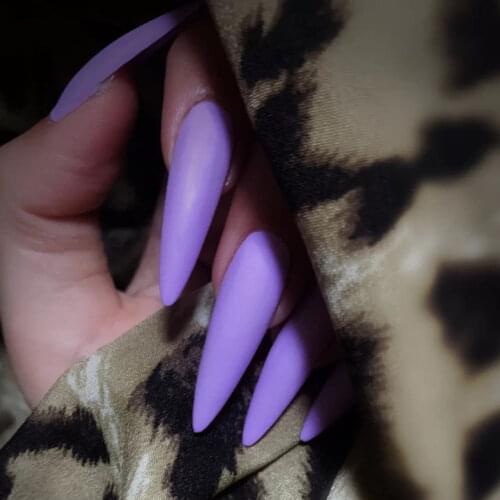 1pc Matte Solid Color Stiletto Nail Tips False Nail Extension French Coffin False Nails Tips Long Acrylic Press on Nails