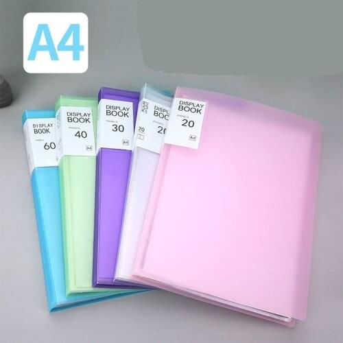 Jelly color A4 folder information booklet, transparent multi-layer student test paper folder, file music score office stationery