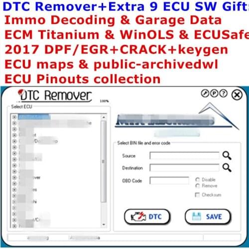 MTX DTC Remover 1.8.5.0 With Keygen+9 Extra ECU Tuning SW Car ECU Fault Code Remover ECU Remap Programmer For KESS KTAG FGTECH