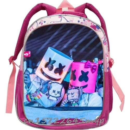 Mochilas DJ Marshmello Backpack Female Travel Bag Student School Bag Cartoon Laptop Rucksack Sexy Girls Prints Backpacks