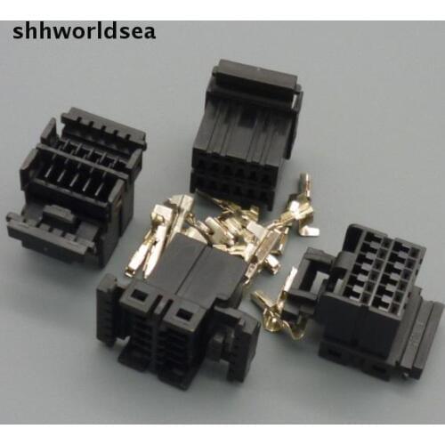 Shhworldsea 10Sets 12 PIN Female Car Electrical connector with terminal Auto wire connector plug 174045-2 for car motorcycle ect