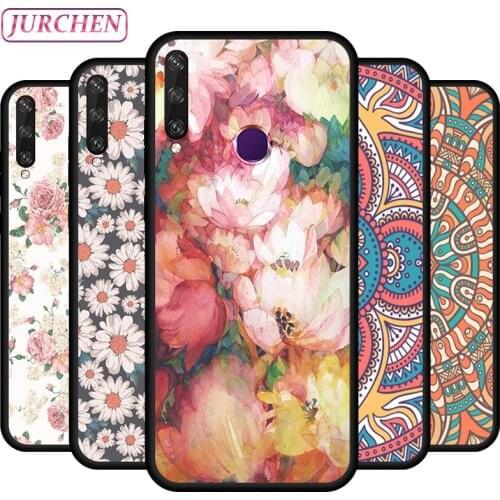 JURCHEN Silicone Phone Case For Huawei Y6P 3D Cute Cartoon Painting For Huawei Y6P MED-LX9N ART-L29 TPU Matte Thin Back Cover