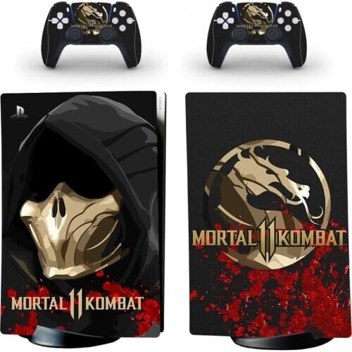 Mortal Kombat PS5 Digital Edition Skin Sticker Decal Cover for PlayStation 5 Console and 2 Controllers PS5 Skin Sticker Vinyl