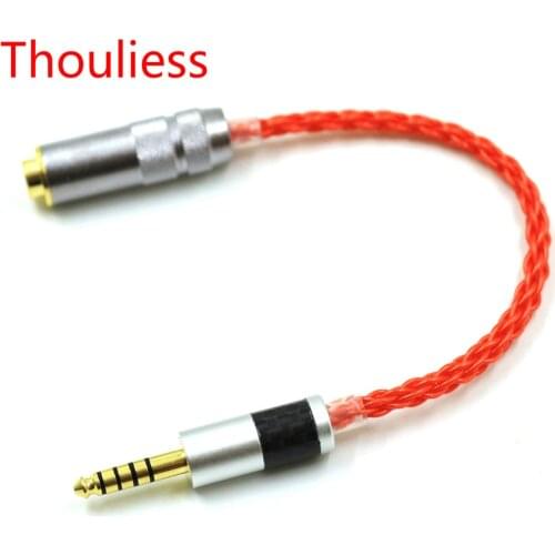 Thoulies UPOCC Silver Plated 4.4mm TRRS Balanced Male to 4.4mm Balanced Female Audio Adapter Cable 4.4mm Male To 4.4mm Connector