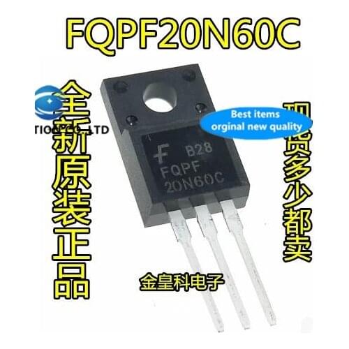 10PCS FQPF20N60 20 n60c FQPF20N60C encapsulation MOS field effect tube TO-220-f in stock 100% new and original