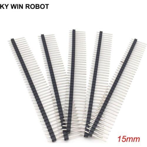 10pcs/lot 2.54mm 1X40 15MM Height Single Row Male Copper Pin Header