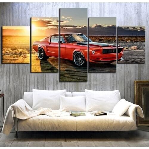 5d diy diamond embroidery 5 Piece car Nature Scene Sunset Landscape diamond painting full square round drill mosaic decor