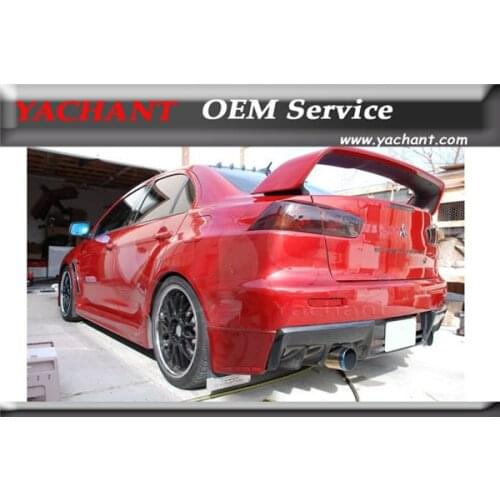 Car-Styling Carbon Fiber Body Kit Rear Bumper Lip Fit For 2008-2012 Lancer Evolution X EVO 10 EVO X OEM Style Rear Lip