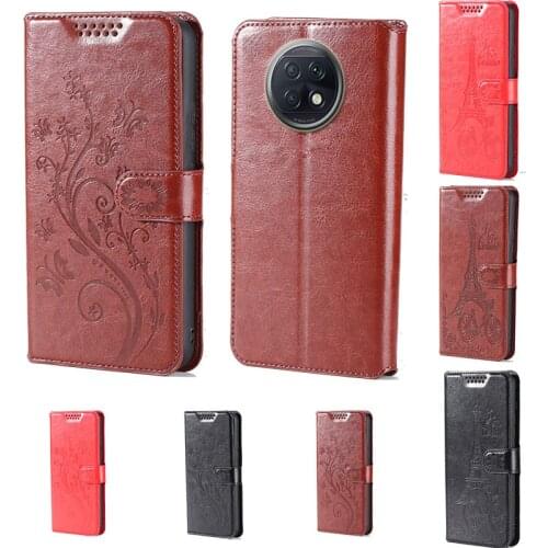 Intaglio icon butterfly flower Tower Flip Leather Wallet Phone Case For Xiaomi Redmi Note 9T Phone cover with card slot