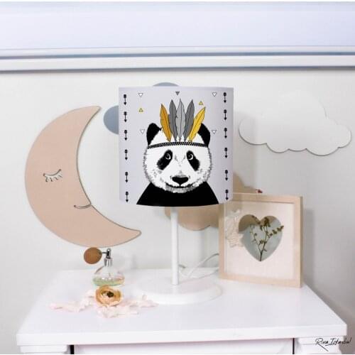 Digital Printed Kids Room Lampshade Table Lamp Night Light E27