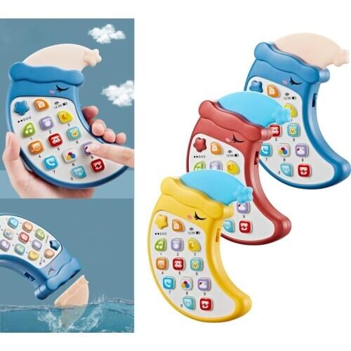Kids Toy Phone New Early Educational English Learning Toy MobilePhone Moon-Shape