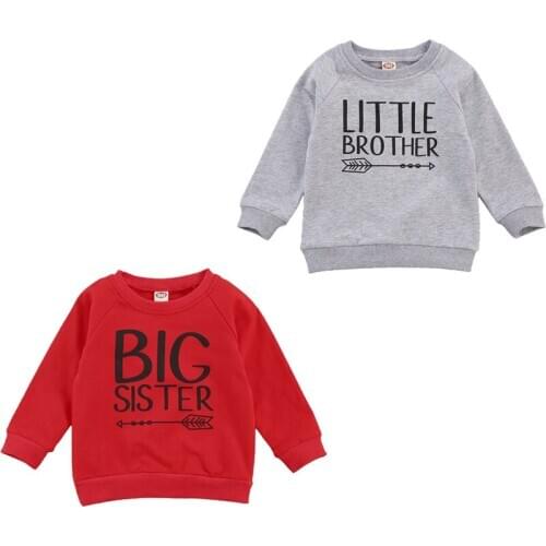 Kids Tops Fall Winter Sweatshirt Letter Arrows Printed Round Neck Long-Sleeve Casual Elastic Hem Sweatshirt Casual O-neck Tops