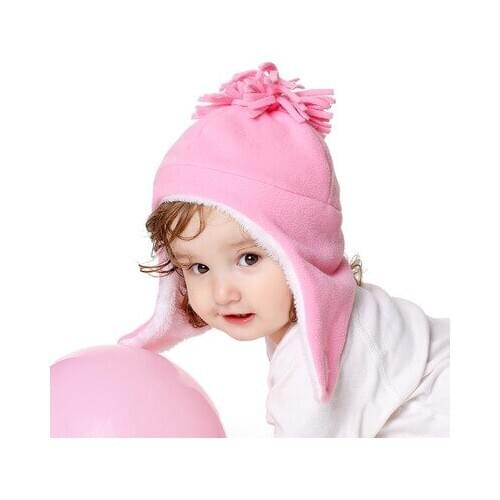 Childrens Autumn And Winter Hat Set Polar Fleece Warm And Fleece Ear Protection Cap Outdoor Cold Hat Knitted Hat Kid Accessorie