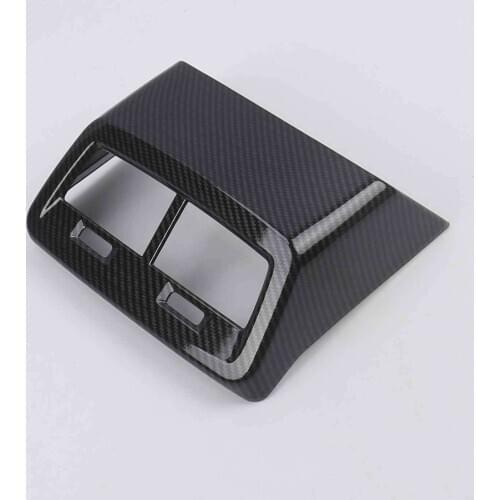 For Audi A6 C8 2019 2020 Car Accessories Carbon fiber Style Car Rear Seat Air Conditioning Vent Cover Trim Styling