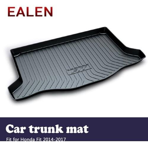 EALEN For Honda Fit 2014 2015 2016 2017 Car-styling Boot Tray Waterproof Anti-slip mat Accessories 1Set Car Cargo rear trunk mat