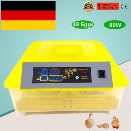 220V Automatic Egg Incubator 48 Digital Clear Egg Turning Temperature Control Farm Hatchery Machine chicken egg Hatcher Brooder