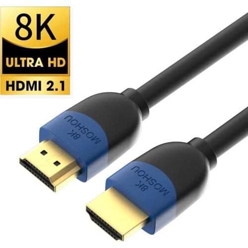 MOSHOU HDMI 2.1 Cable for PS5 RTX 3080 HDMI Cable 8K/60Hz 4K/120Hz 48Gbps HD Wire 8K for Xbox Series X RTX3070 Cabo