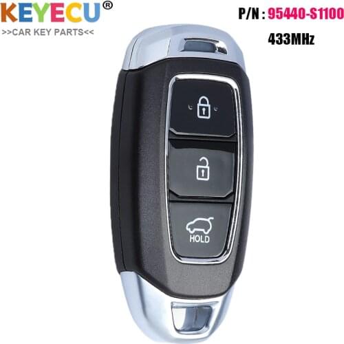 KEYECU Smart Remote Control Car Key 433MHz for Hyundai Santa Fe 2018 2019 2020 95440-S1100 TQ8-F0B-4F19