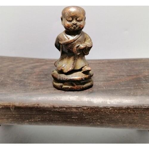 China Bronze Statue Buddhist Monk Metal Crafts Home Decoration