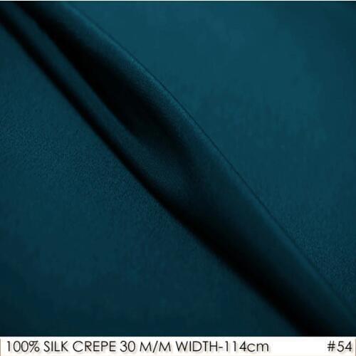 Heavy SILK CREPE DE CHINE 114cm width 30mm 100%Natural Silk plain Dye breathable Fabric Crepe De Chine Fabric Satin Fabrics No54