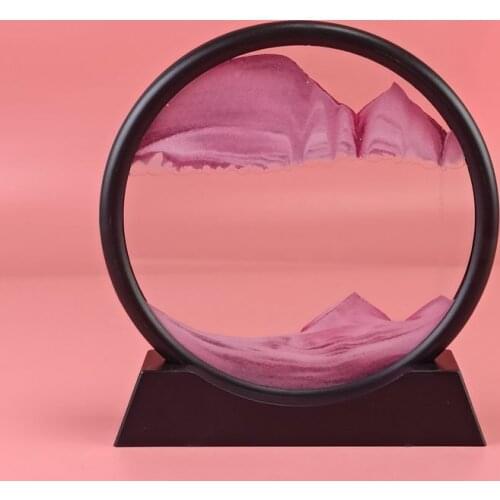 7inch Moving Sand Art Round Glass 3D Deep Sea Sandscape Flowing Sand Painting