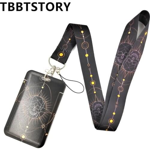 Horror Skull Head Print Cool Mobile Phone Lanyards For Keys Neck Straps ID Card Badge Holder DIY Hang Rope Accessories