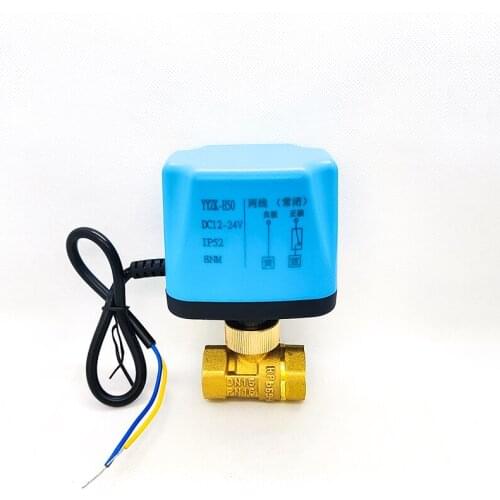 1/2" Brass Electric Ball Valve Two Wire Two Way Normally Closed Normally Open 220V 24V 12V Switch Valve Water Valve