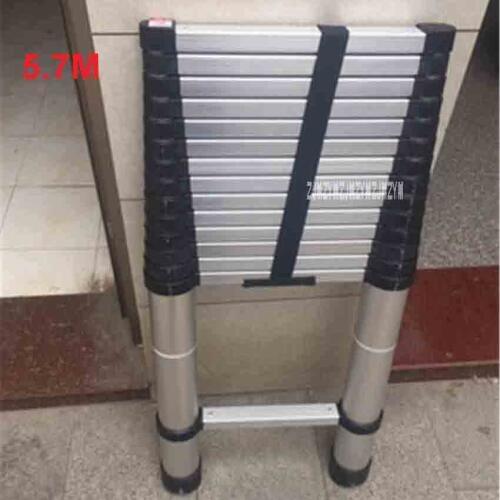 New DLT-A Aluminum Alloy Thickened 5.7 Meters Extension Ladder 15-step Single-sided Straight Ladder Folding Engineering Ladder