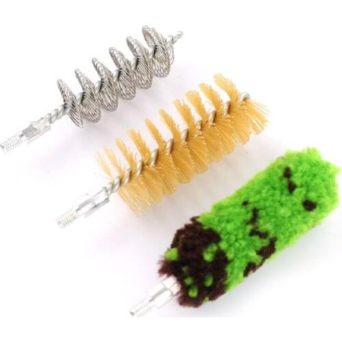 3Pcs Rod Brush Cleaning Kit Aluminum For 12 GA Gauge Gun Hunting Shotgun Rifle