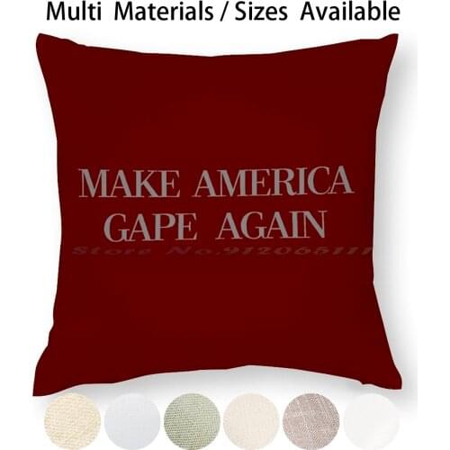 Make America Gape Again-The California Wildlife Center Pillow Case Throw Pillow Cover Cotton Linen Flax Maga Trump Liberal