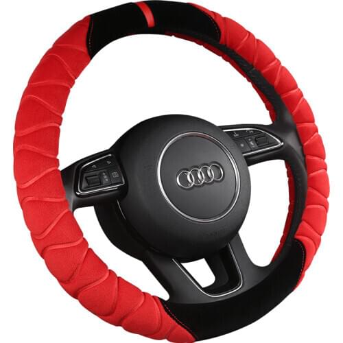 New Car Steering Wheel Cover Soft Plush Car Steering Wheel Cover Braid On The Steering-wheel Winter Warm Covers Car Styling