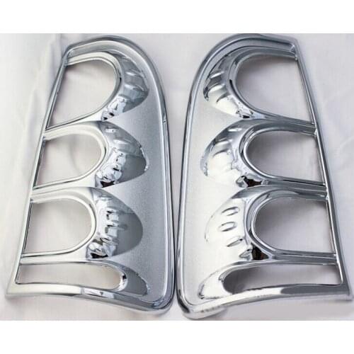 2pcs For Toyota Hilux Accessories ABS Chrome Rear Lamp Cover Strips Trim For Toyota Hilux Vigo 2005 2006 2007 2008 2009 2010
