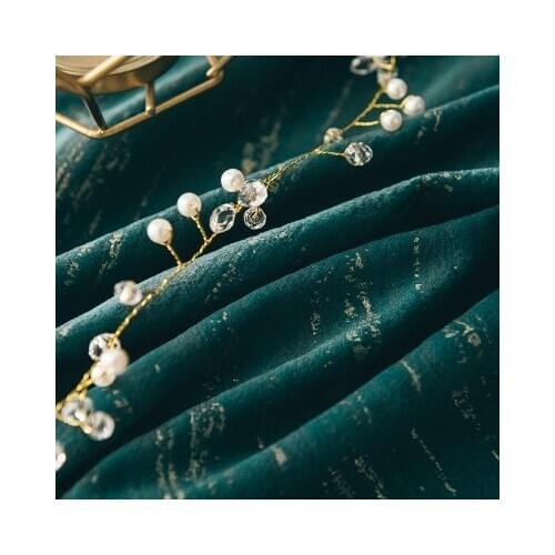 Nordic Curtains for Living Room Bedroom Simple Modern Light Luxury Dark Green Velvet Blackout Curtains High-end Flannel Curtains