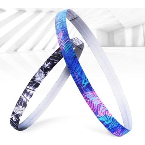 Sport Yoga Band Sweatband Elastic Cycling Running Print Hair Band Silicone Antiperspirant Sports Hair Band Yoga Accessories