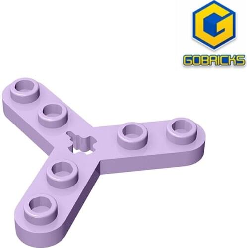 Gobricks GDS-983 Technical, Plate Rotor 3 Blade with Smooth Ends and 6 Studs (Propeller)compatible 32125