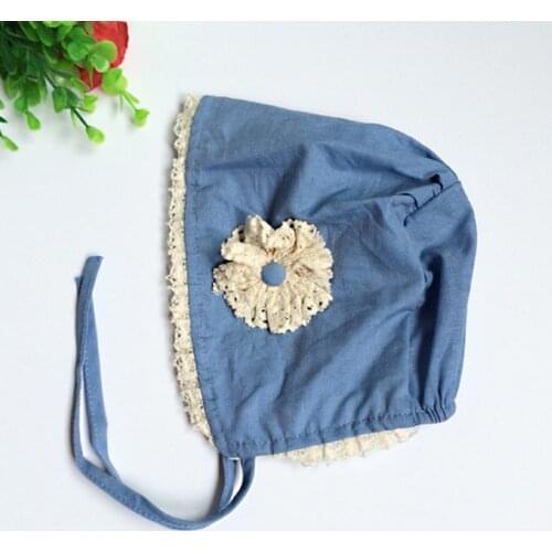 Vintage Baby Adjustable Hat Baby Fotografia Props Cotton Infant Bonnet Baby Girl Hat Accessories