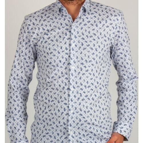 High Quality 2020 Mens Business Casual Long Sleeved Men Button Shirt Button Down Single Patch Pocket Regular-fit Clothing Soft