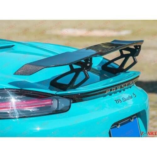 Z-ART V style carbon fiber rear wing for 718 Boxster carbon fiber rear spoiler for 718 cayman carbon fiber tail wing for 718