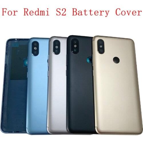 Back Door Housing Case Cover For Xiaomi Redmi 6A S2 Redmi 5Plus Battery Cover Replacement With Lens Frame