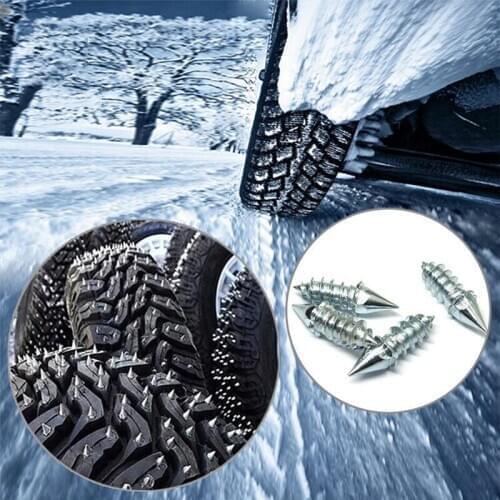 100Pcs car winter snow anti-skid bolt steel wheel tire nail car motorcycle off-road vehicle ATV snow chain