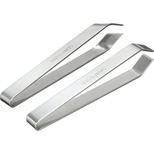 2Pcs) Fish Bone Stainless Steel Professional Fish Tweezers, Kitchen Seafood Tool-ABUX