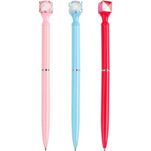 24PCS The New Box Diamond Office Stationery Promotional Advertising Pen Gift Pen Rotation Ballpoint Pen