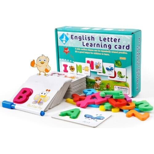26 English Alphabet Spelling Practice Early Childhood Early Education Cognitive Card Toy Spell Word Game Children Gifts