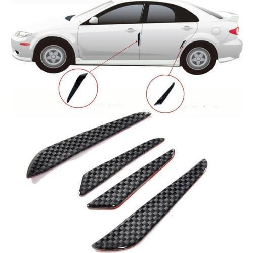 4PC/SET Carbon Fiber Car Door Edge Guard Strip Scratch Protector Anti-collision Trim Door Edge Guard Stickers