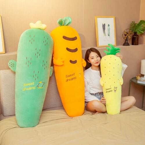 80-130cm Cute Fruit Plush Toys Kawai Cloth Doll Stuffed Vegetables Pillow Cushion Room Decoration Soft Brithday Gifts Baby
