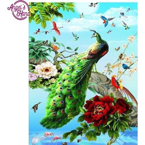 5d diy diamond embroidery peacock&birds diamond painting Cross Stitch full square drill Rhinestone mosaic decoration